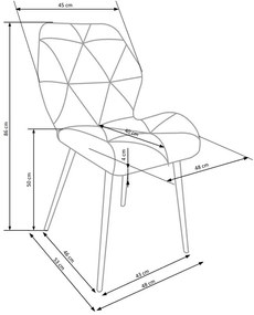 Scaun de bucaterie Pelor, negru