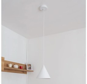 Lustră pe cablu ETNA II 1xE27/15W/230V diam. 18,5 cm albă