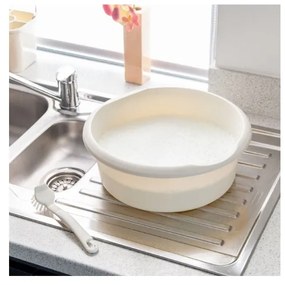 Lighean rotund din plastic Addis, ø 34 cm, crem