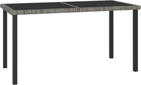 vidaXL Masă de grădină, gri, 140 x 70 x 73 cm, poliratan