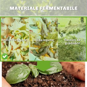 Outsunny biocompostieră bidon siloz composter | Aosom Romania