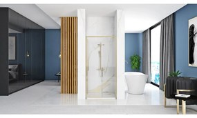 Rea Rapid Slide usi de dus 130 cm culisanta auriu periat sticla transparenta REA-K8590