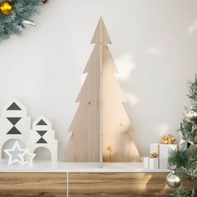 vidaXL Brad de Crăciun din lemn decorativ, 80 cm, lemn de pin masiv