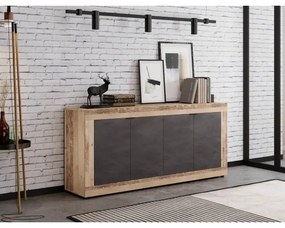 Comodă RUNEA, maro deschis/antracit