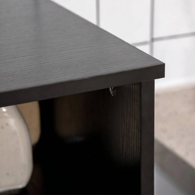 HOMCOM Bufet de Bucătărie pentru Cuptor cu Microunde, Mobilier cu Dulapuri, Rafturi și Sertar, 90x40x120 cm, Negru | Aosom Romania