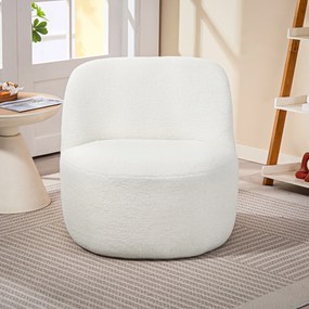 HOMCOM Fotoliu pentru Living în Stil Modern cu Spătar Ergonomic Crem | Aosom Romania