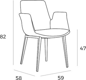 Scaun tapitat design italian ARMONY AC-A117