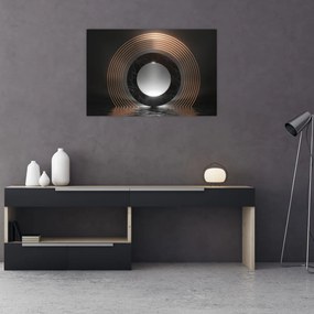 Tablou - Abstracție, luna peste apă (90x60 cm)