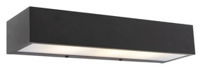 Lampa de perete de design dreptunghiulara neagra 35 cm - Houx