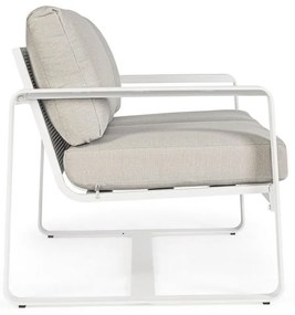 Canapea de grădină albă din aluminiu Merrigan – Bizzotto