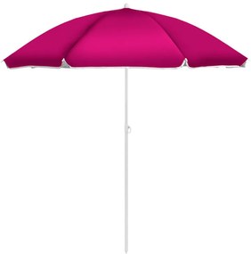 Umbrelă de plajă cu funcție de înclinare 220 cm roz