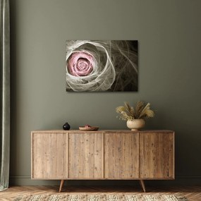 Tablou - Abstract trandafir roz deschis roz (70x50 cm)