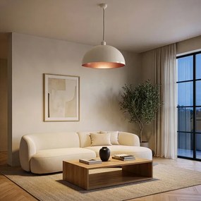Brilagi - Lustră LED suspendată pe cablu METALO 1xE27/40W/230V diam. 40 cm bej/cupru