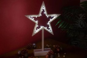 Decorațiune de Crăciun - stea pe suport, 38 cm, 20 LED-uri