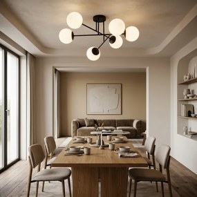 Brilagi - Lustru aplicat MILO 6xE27/60W/230V negru