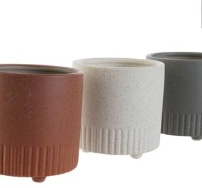 Ghiveci Cozy din ceramica gri 15x15.5 cm