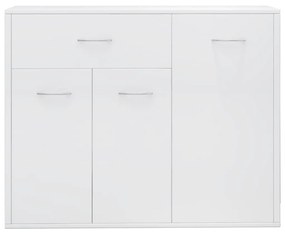 Servantă, alb extralucios, 88x30x70 cm, pal