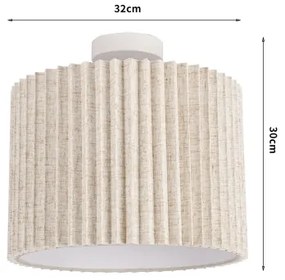 Brilagi - Plafonieră aplicată NORDIC WAVE 1xE27/15W/230V Ø 32 cm in/alb