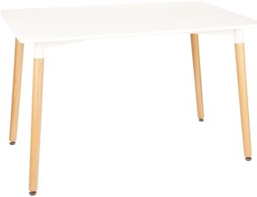 Masa dining alba, BERGEN 120x80 cm