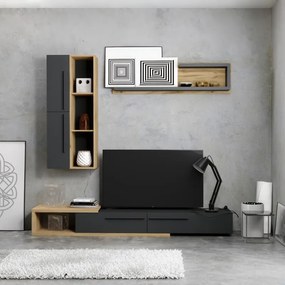 Set Living Summer PAL Stejar-Gri Antracit 210x 37.5x 27.9 Cm