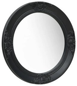 vidaXL Oglindă de perete in stil baroc, negru, 50 cm