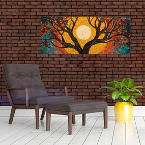 Tablou - Soarele în coroana arborelui vieții (120x50 cm)