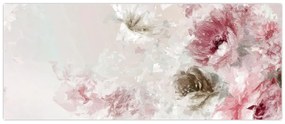 Tablou - Pictura flori roz (120x50 cm)