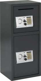 vidaXL Seif digital cu blocare Gri închis 35 x 31 x 80 cm Oțel