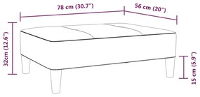 Taburet, gri, 78x56x32 cm, piele ecologica Gri