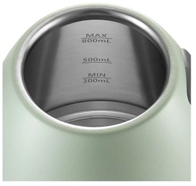 Cana electrica Gooseneck BUYDEEM K821, 1000W, 0,8 L, Mentine cald, Tehnologie cu senzor NTC, LCD, Verde deschis