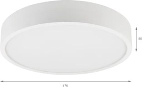 Plafonieră NATURAL, 5 x E27/15W/230V, Ø 47,5 cm, pin/alb