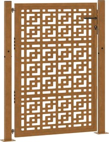vidaXL Poartă de grădină 100x150 cm, oțel rezistent la intemperii, model cruce