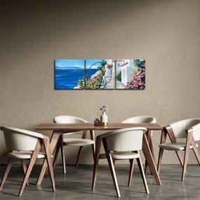 Tablou - Alee lângă mare (cu ceas) (90x30 cm)
