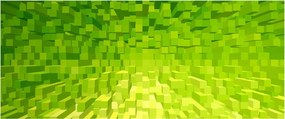 Tabloul cuburilor galbenverzui (120x50 cm)