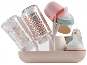 Suport pentru uscarea biberoanelor Beaba bej/portocaliu