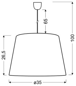Lustră pe cablu PLATINO 1xE27/60W/230V