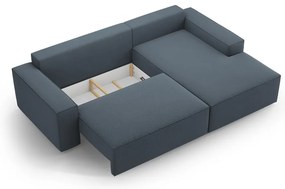 Colțar albastru extensibil (cu colț pe partea dreaptă) Jodie – Micadoni Home