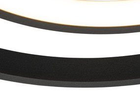 Ventilator de tavan negru 46,5 cm, inclusiv LED cu telecomandă - Kees