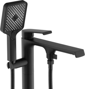 Baterie cada freestanding Rea Hass, negru mat