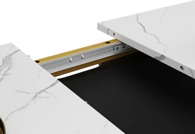 Masă extensibilă de dining, Alb+Negru | Aosom Romania