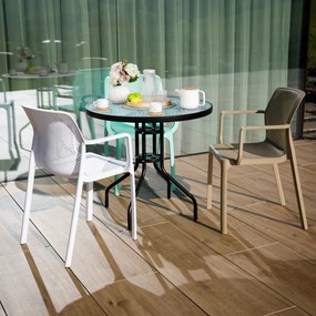 Scaun stivuibil, gri-maro / plastic, FRENIA