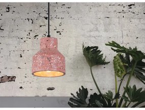 Lustră pe cablu RESIN 1xE27/11W/230V roz/neagră Klausen 111038