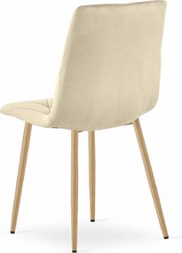 Bej deschis scaun bucatarie LIBRA din catifea