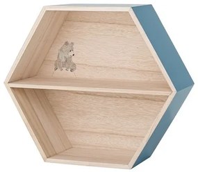 Raft albastru din lemn 44 cm Bear Bloomingville Mini