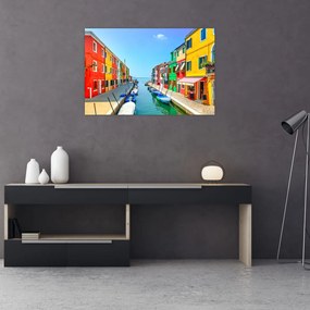 Tablou - Insula Burano, Veneția, Italia (90x60 cm)