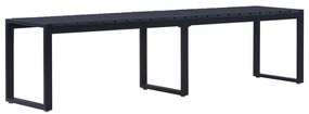 vidaXL Bancă de grădină, negru, 180 cm, placă PS
