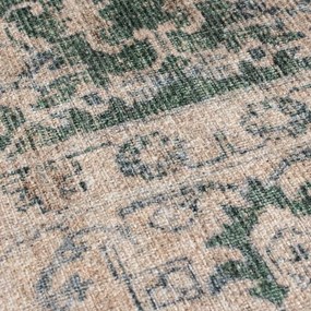 Covor verde lavabil 152x230 cm Beau Floral – Flair Rugs