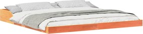 vidaXL Cadru de pat Maroniu cerat 180 x 210 cm Lemn de pin masiv