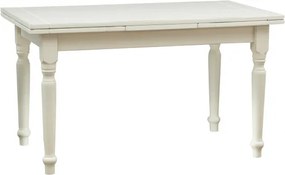 Masa extensibila, L140(240) 80 H80 cm, alba antic, lemn masiv