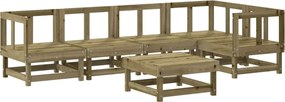 vidaXL Set mobilier relaxare de grădină, 6 piese, lemn de pin tratat
